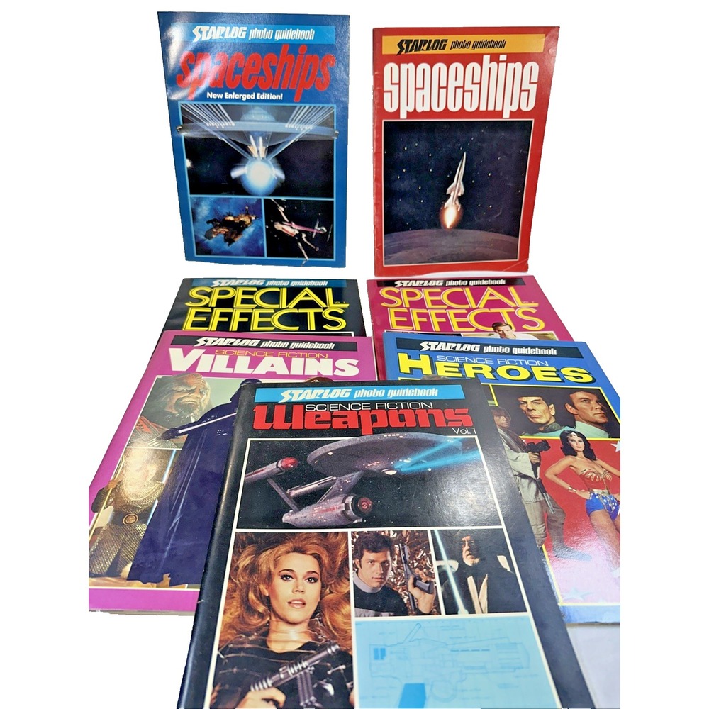 Vintage Starlog Photo Guidebook Lot of 7 Spaceships, Special Effects, Weapons +2
